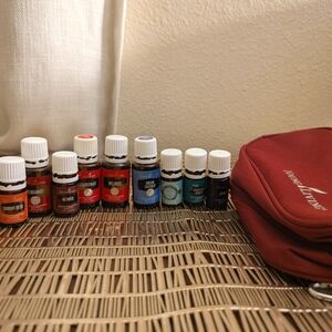 Young Living Essential Oils Bundle Lot With Carrying Case